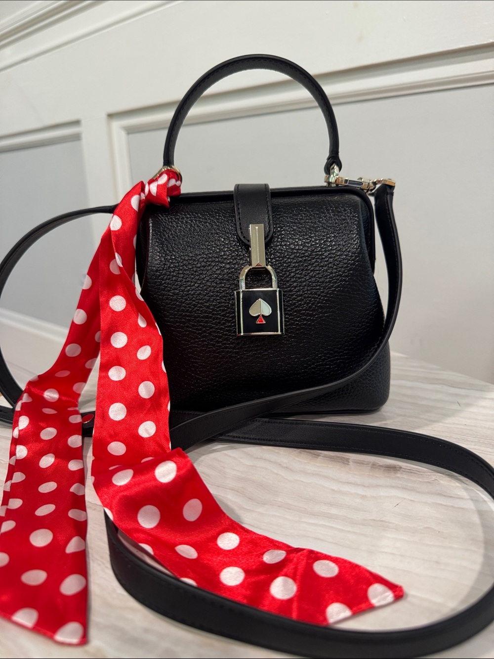 Kate Spade New York Bag Small Remedy Black Leather Top-Handle Crossbody Bag EUC - Picture 4 of 17